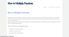 Desktop Screenshot of how-to-multiply-fractions.com