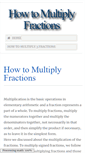 Mobile Screenshot of how-to-multiply-fractions.com